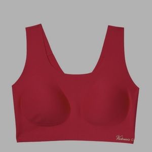 Lounge Unlined Scoop Bra in Red